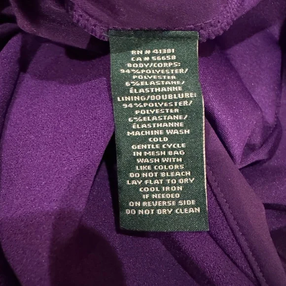 NWOT Lauren Ralph Lauren Women's Sleeveless Top Size S Purple - Picture 9 of 9
